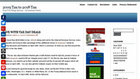 What 2009tax.org website looked like in 2018 (5 years ago)