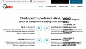 What 24edu.ro website looked like in 2018 (5 years ago)