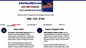What 24hourmaxseo.com website looked like in 2018 (5 years ago)