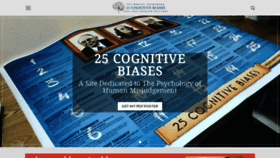 What 25cognitivebiases.com website looked like in 2018 (5 years ago)