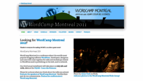 What 2011.montreal.wordcamp.org website looked like in 2019 (4 years ago)