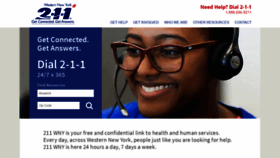 What 211wny.org website looked like in 2019 (4 years ago)