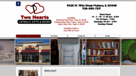 What 2heartscatholicbookstore.com website looked like in 2019 (4 years ago)