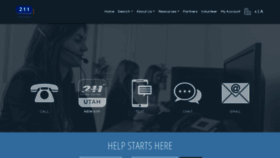 What 211utah.org website looked like in 2020 (4 years ago)