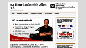 What 24hourlocksmithallentx.com website looked like in 2020 (4 years ago)