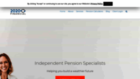 What 2020financial.co.uk website looked like in 2020 (4 years ago)