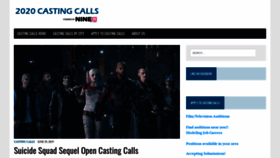 What 2017castingcalls.com website looked like in 2020 (4 years ago)