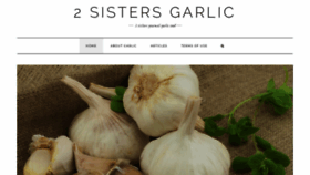 What 2sistersgarlic.com website looked like in 2020 (4 years ago)