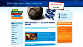 What 2010againstpoverty.eu website looked like in 2020 (4 years ago)