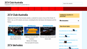 What 2cv.com.au website looked like in 2020 (3 years ago)