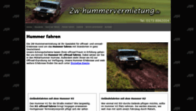 What 2w-hummervermietung.de website looked like in 2020 (3 years ago)
