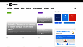 What 24venezuela.com website looked like in 2020 (3 years ago)