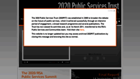 What 2020publicservicestrust.org website looked like in 2020 (3 years ago)
