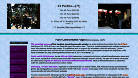 What 23parties.com website looked like in 2020 (3 years ago)