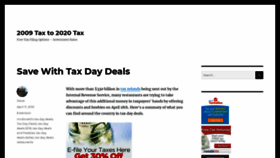 What 2009tax.org website looked like in 2020 (3 years ago)