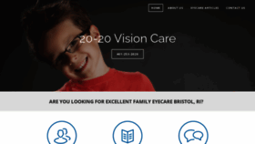 What 20-20visioncare.com website looked like in 2020 (3 years ago)