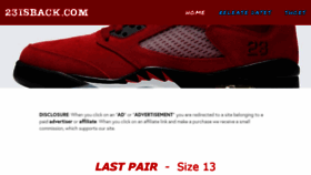 What 23isback.com website looked like in 2021 (3 years ago)