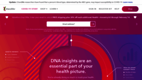 What 23andme.com website looked like in 2021 (3 years ago)