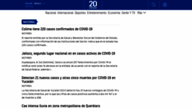 What 20minutos.com.mx website looked like in 2021 (3 years ago)