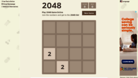 What 2048game.com website looked like in 2021 (3 years ago)