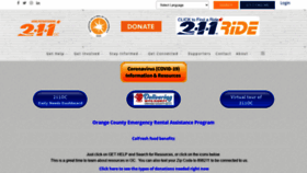 What 211oc.org website looked like in 2021 (3 years ago)
