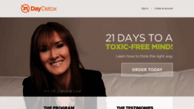 What 21daybraindetox.com website looked like in 2021 (2 years ago)