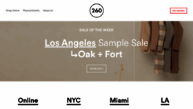 What 260samplesale.com website looked like in 2021 (2 years ago)