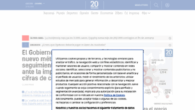 What 20minutos.es website looked like in 2022 (3 years ago)