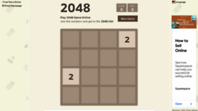 What 2048game.com website looked like in 2022 (2 years ago)