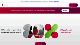 What 23andme.com website looked like in 2022 (2 years ago)