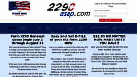 What 2290asap.com website looked like in 2022 (1 year ago)