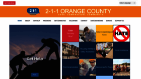 What 211oc.org website looked like in 2022 (1 year ago)