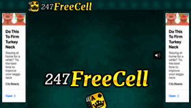 What 247freecell.com website looked like in 2022 (1 year ago)