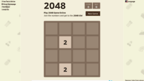 What 2048game.com website looked like in 2023 (1 year ago)