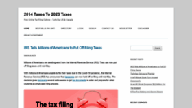 What 2014taxes.org website looked like in 2023 (1 year ago)