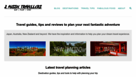 What 2aussietravellers.com website looked like in 2023 (This year)