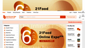 What 21food.com website looked like in 2023 (This year)