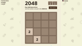 What 2048game.com website looks like in 2024 