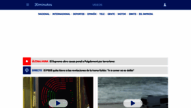 What 20minutos.tv website looks like in 2024 