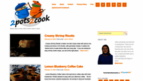 What 2pots2cook.com website looks like in 2024 