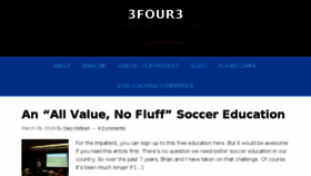 What 3four3.com website looked like in 2016 (8 years ago)