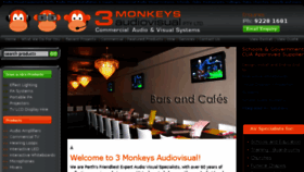 What 3monkeysav.com website looked like in 2016 (7 years ago)