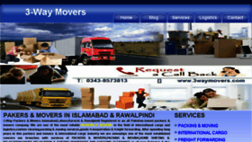 What 3waymovers.com website looked like in 2016 (7 years ago)