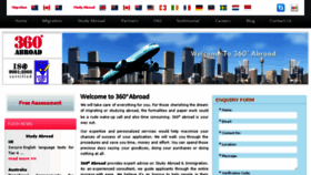 What 360abroad.com website looked like in 2016 (7 years ago)