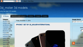 What 3dmoliermodels.blogspot.com website looked like in 2016 (7 years ago)