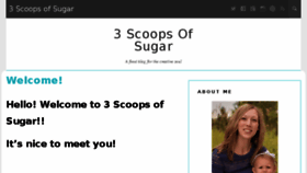 What 3scoopsofsugar.com website looked like in 2017 (7 years ago)