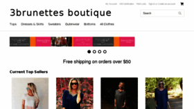 What 3brunettesboutique.com website looked like in 2017 (7 years ago)