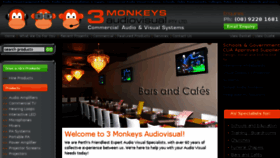 What 3monkeysav.com website looked like in 2017 (6 years ago)
