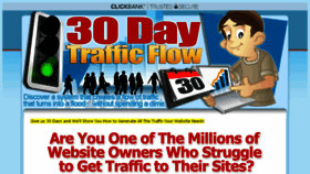 What 30daytrafficflow.com website looked like in 2017 (6 years ago)