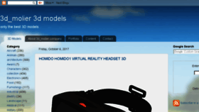 What 3dmoliermodels.blogspot.com website looked like in 2017 (6 years ago)